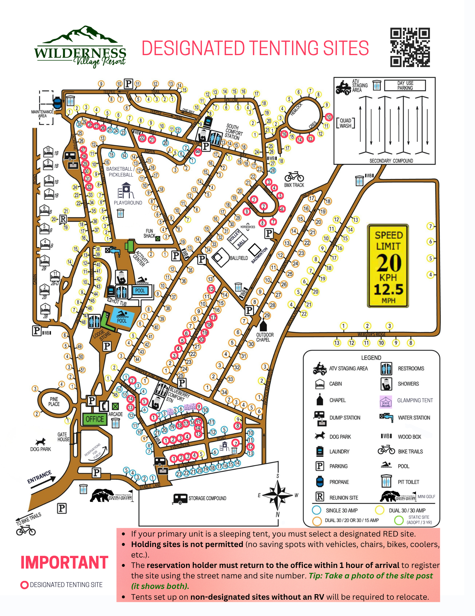 Tenting Sites