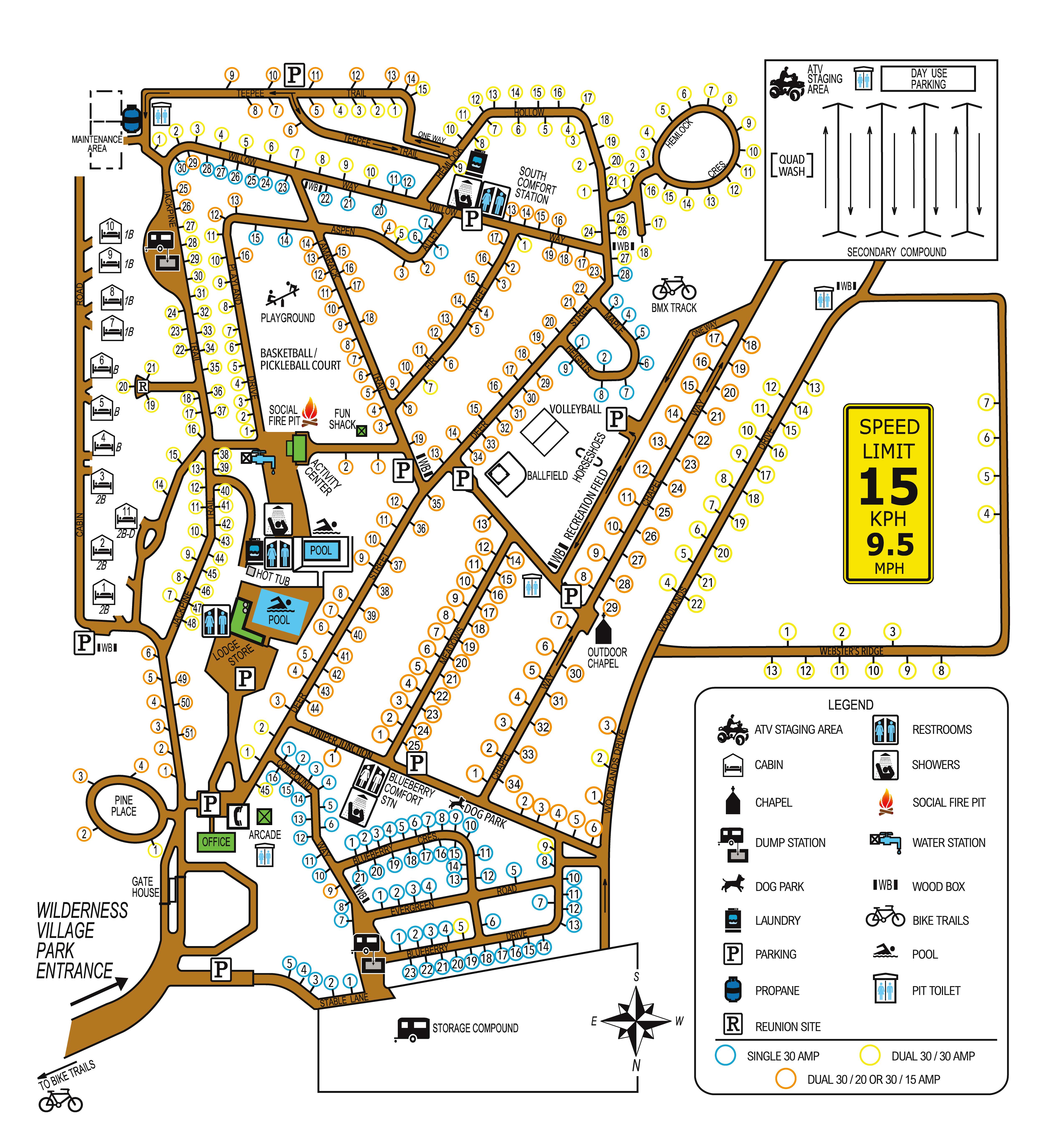 Wilderness Village Resort Color Map